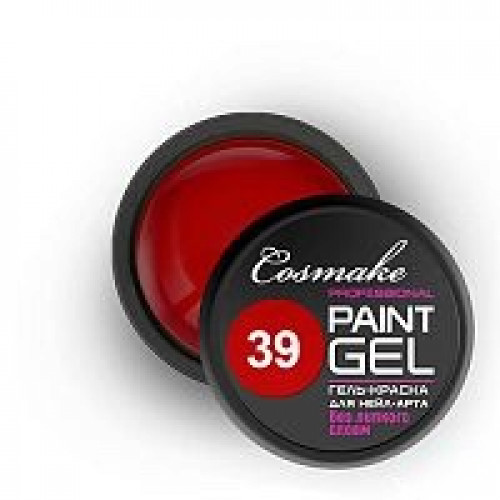 Гель-краска №039, без липкого слоя, красная, 5 гр. Cosmake. Гель-краска №039, без липкого слоя, красная, 5 гр. Cosmake.