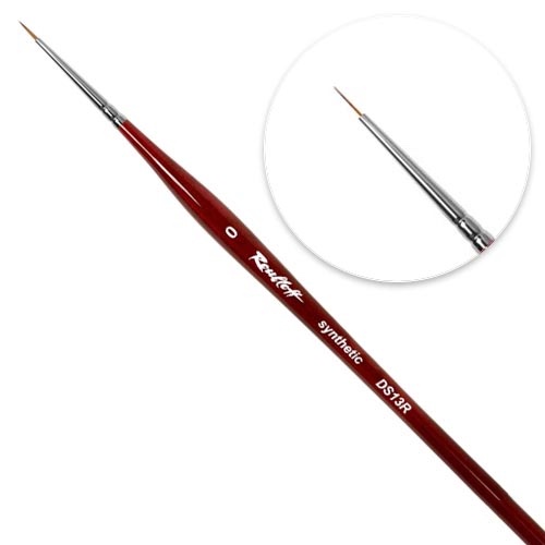 NEW!DS13R. Кисть для дизайна, круглая, синтетика. №10/0. Roubloff.