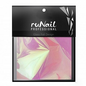 Дизайн для ногтей, Runail, фольга битое стекло розовый, 4х100см, №3148