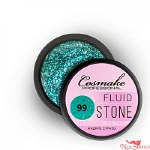 Гель №099, лазурный, 5 гр. Коллекция Fluid Stone/Жидкие камни. Cosmake.