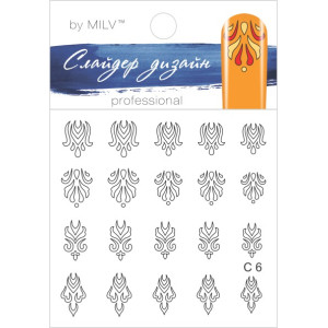 Трафареты для росписи ногтей, Milv, C 06