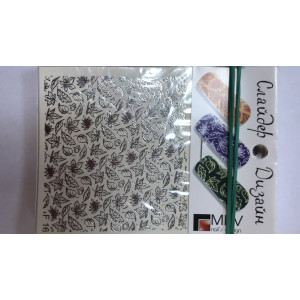 Слайдер-дизайн фольгированный для ногтей, Milv, F 016, серебро