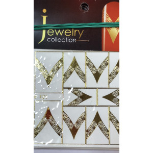 Слайдер-дизайн фольгированный для ногтей, Milv, F 121, золото