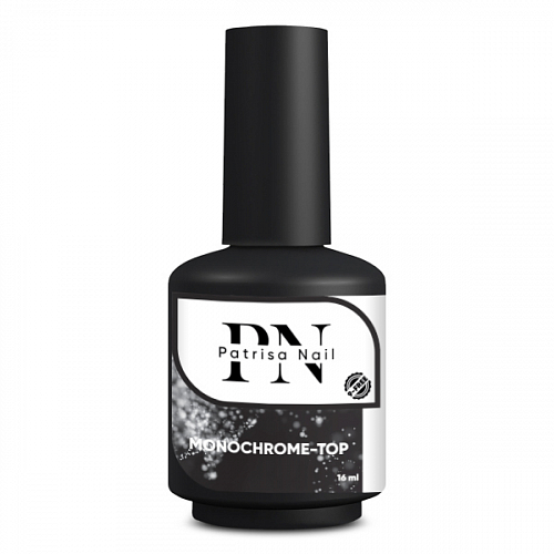 Monochrome-top глянцевый, без липкого слоя, 16 мл. Patrisa Nail.