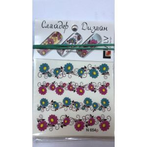 Слайдер-дизайн для ногтей, Milv, N 654p