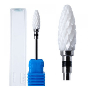 Фреза керамическая, Nail Service, кукуруза, синяя, насечка средняя