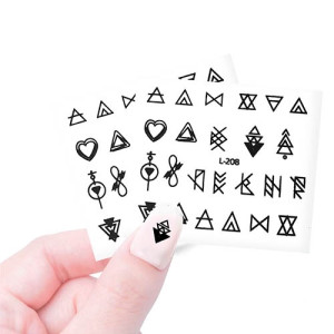 Наклейки профессиональные, Cosmake, №420, черные