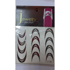 Слайдер-дизайн фольгированный для ногтей, Milv F 095, серебро