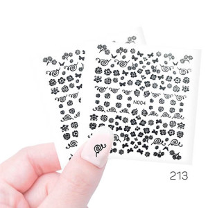 Наклейки 3D для дизайна ногтей, Cosmake, цветы №213