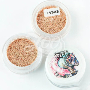 Дизайн для ногтей, Zoo Nail Art, бульонки металлические, розовый, 0,6 мм, 10гр