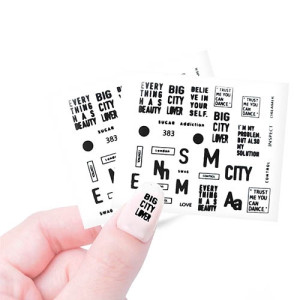 Наклейки профессиональные, Cosmake, №412, черные