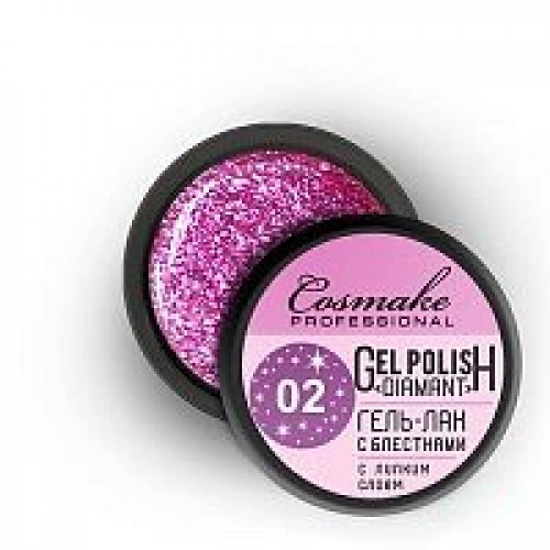 Гель-лак №102, розовый, 5 гр. Коллекция Diamant/Жидкая фольга. Cosmake.
