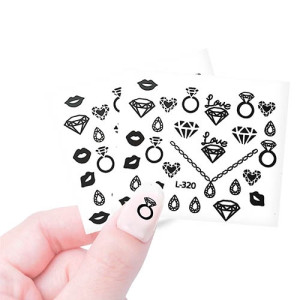 Наклейки профессиональные, Cosmake, №430, черные