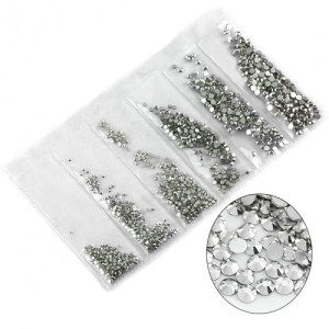 Набор страз Стекло, Nail Service, цветные, 6 размеров, пакет