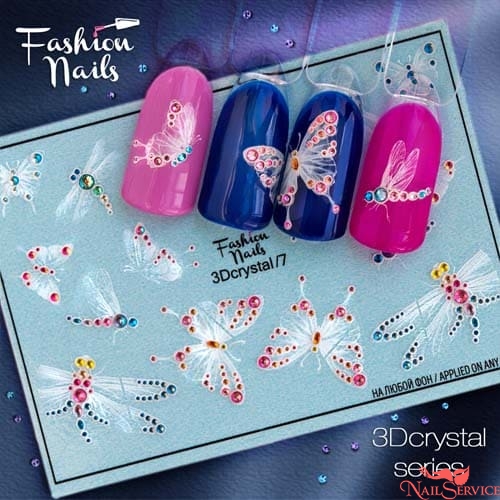 3D Слайдер-дизайн, 3D Cristal 07. Fashion Nails.