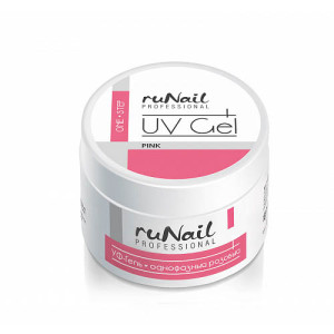 Уф-гель для наращивания ногтей, RuNail, однофазный, розовый №0067, 15мл