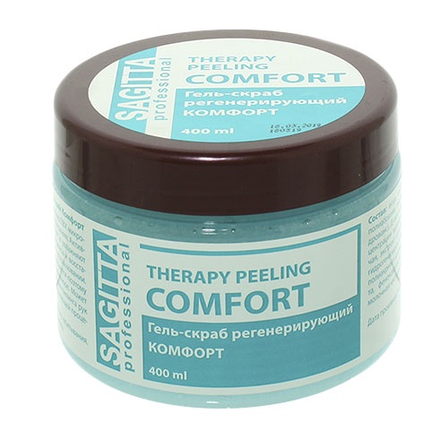 Гель-скраб регенерирующий КОМФОРТ THERAPY PEELING COMFORT 400 мл. SAGITTA.