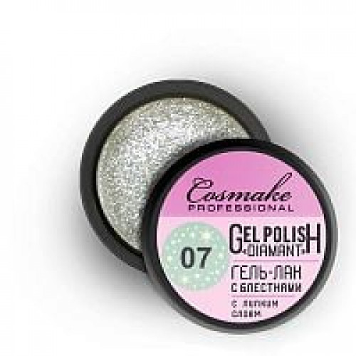 Гель-лак №107, серо-бежевый, 5 гр. Коллекция Diamant/Жидкая фольга. Cosmake.