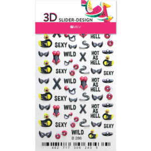 3D Слайдер-дизайн для ногтей, Milv, X2 B286