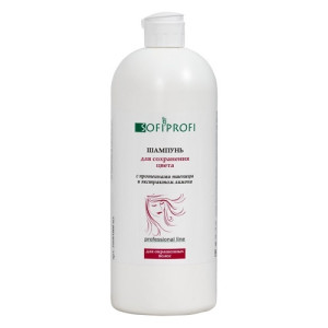 Шампунь для окрашенных волос с протеинами пшеницы и экстрактом лимона, 1000 мл. Sofiprofi.