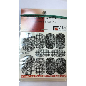 Слайдер-дизайн для ногтей, Milv, N 318