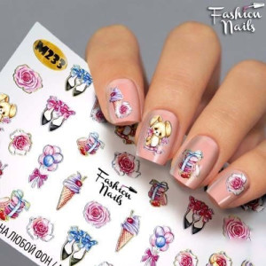 Слайдер-дизайн для ногтей, Fashion Nails, Metallic 233