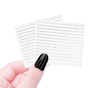 Наклейки профессиональные для дизайна ногтей, Cosmake, №607, серебро