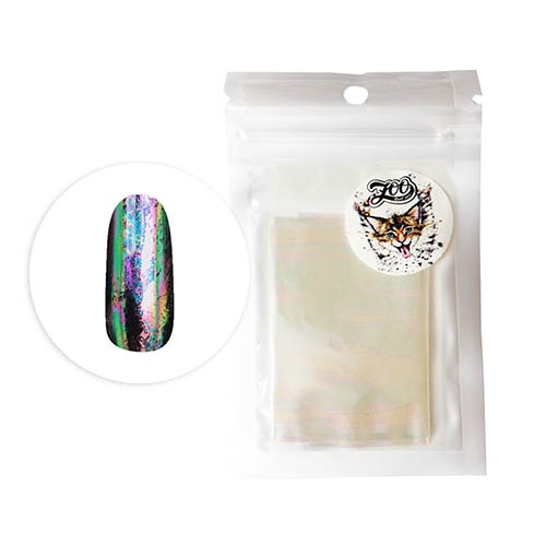Фольга переводная, северное сияние, №1166, 4*50 см. Zoo Nail Art.