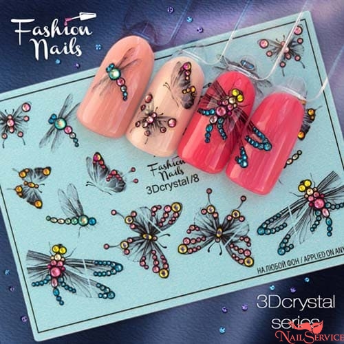 3D Слайдер-дизайн, 3D Cristal 08. Fashion Nails.