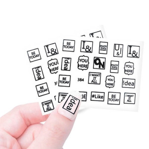 Наклейки профессиональные для дизайна ногтей, Cosmake, №413, черные