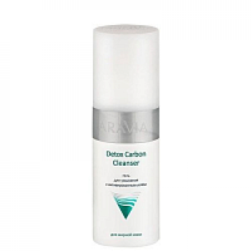 Гель для умывания с активированным углём, Detox Carbon Cleanser, 150 мл. Aravia Professional.