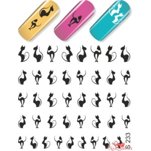 Слайдер-дизайн для ногтей, Milv, S 233 черный