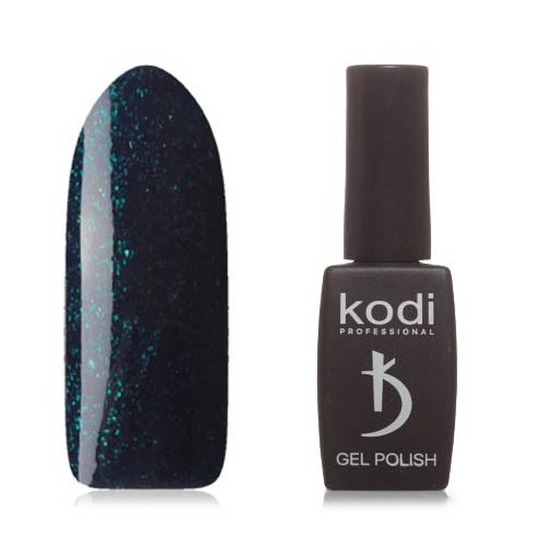 Гель-лак №100AQ. Темно-синий с зеленым шиммером, крем, 8 мл. AQUAMARINE. Kodi Professional.