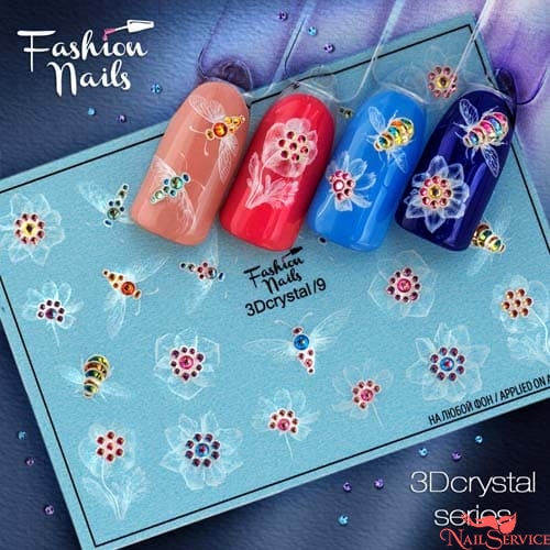 3D Слайдер-дизайн, 3D Cristal 09. Fashion Nails.