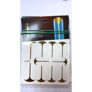 Слайдер-дизайн для ногтей, Milv, J 111, золото