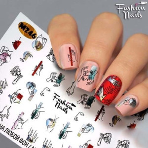 Слайдер-дизайн для ногтей, Fashion Nails, Metallic 246