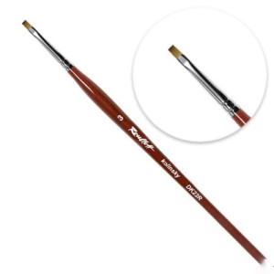 Кисть для дизайна, Roubloff DK23R, 8052, плоская, натуральный колонок, №2