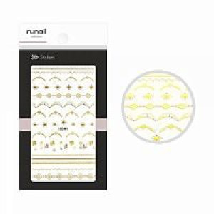 Наклейки для дизайна ногтей 3D, RuNail, № 4856