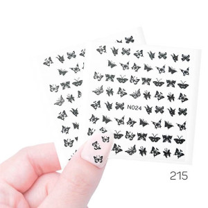 Наклейки 3D для дизайна ногтей, Cosmake, бабочки №215
