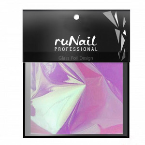 Дизайн для ногтей, Runail, фольга битое стекло, сиреневый, 4х100см, №3149