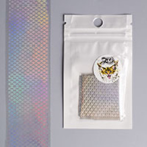 Фольга переводная, Zoo Nail Art, 4*50см, хром голография, кружево, №1470