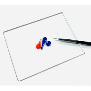 Палитра из стекла для гелей и красок, Nailservice, 9*12 см