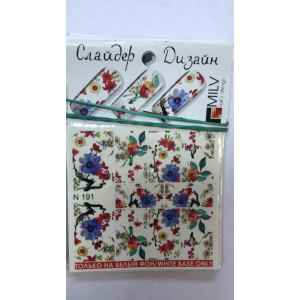 Слайдер-дизайн для ногтей, Milv, N 191