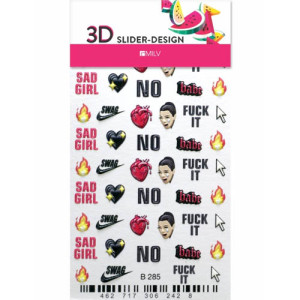 3D Слайдер-дизайн для ногтей, Milv, X2 B285