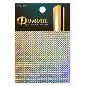 Фольга для дизайна ногтей, Milv, №15, голографическая, 162,5см2