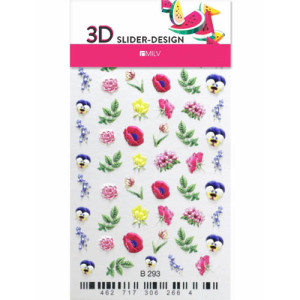 3D Слайдер-дизайн для ногтей, Milv, X2 B293