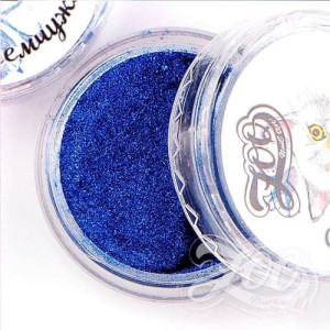 Пигмент зеркальный для дизайна ногтей, Zoo Nail Art, Синяя жемчужина, 0.5гр