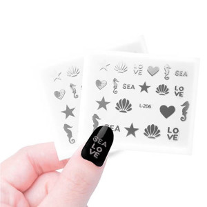 Наклейки профессиональные, Cosmake, №609, серебро