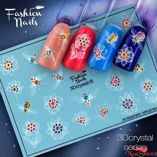 3D Слайдер-дизайн, 3D Cristal 09. Fashion Nails. купить в интернет магазине NailService.ru - Москва  