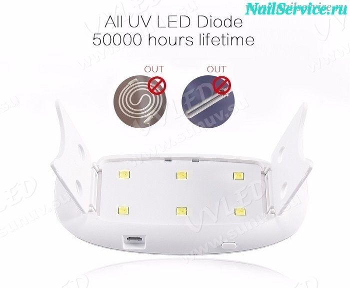 UV/LED лампа SUN mini 2, 6 Вт. SUNUV. купить в интернет магазине NailService.ru - Москва  +7(499)390-19-29